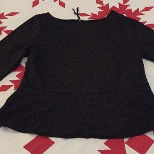 Loft peplum top black